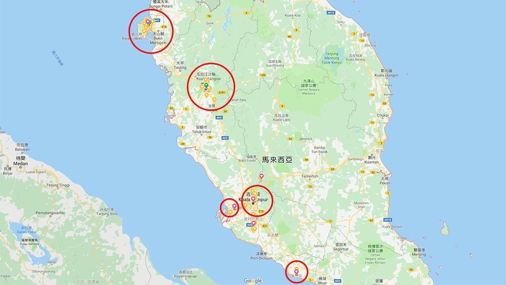 malaysia travel map