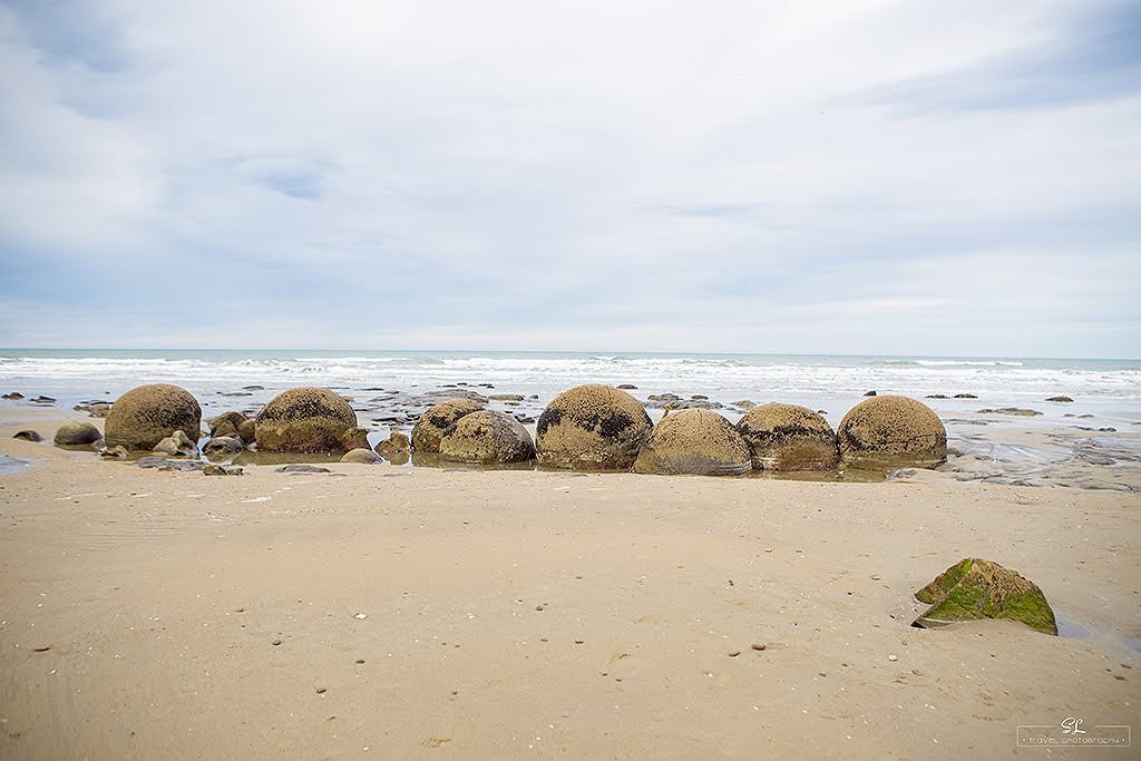 紐西蘭 | 落在海灘上的巨大圓石群 | 摩拉基巨石海灘 Moeraki Boulders Beach